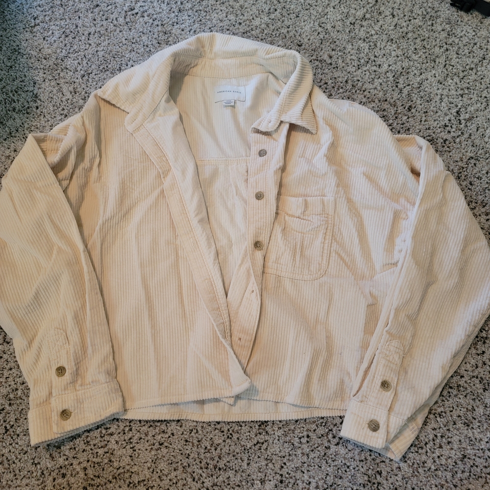 American Eagle Outfitters Beige Corduroy Jacket